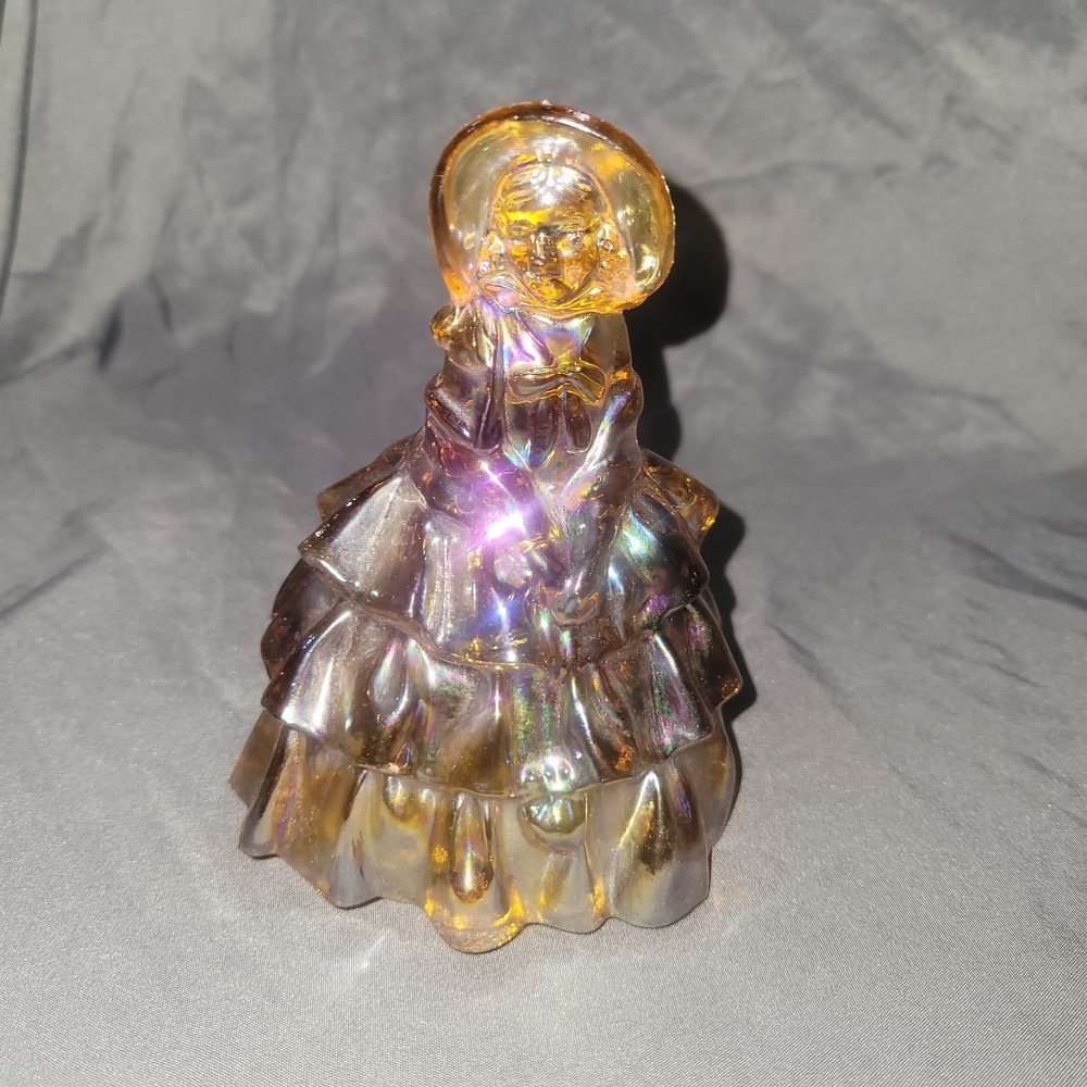 Vintage Carnival Style Glass Lady Figurine Southern Belle